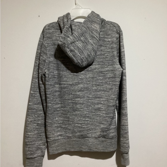 Light grey and charcoal small women’s hoodie - Picture 2 of 3